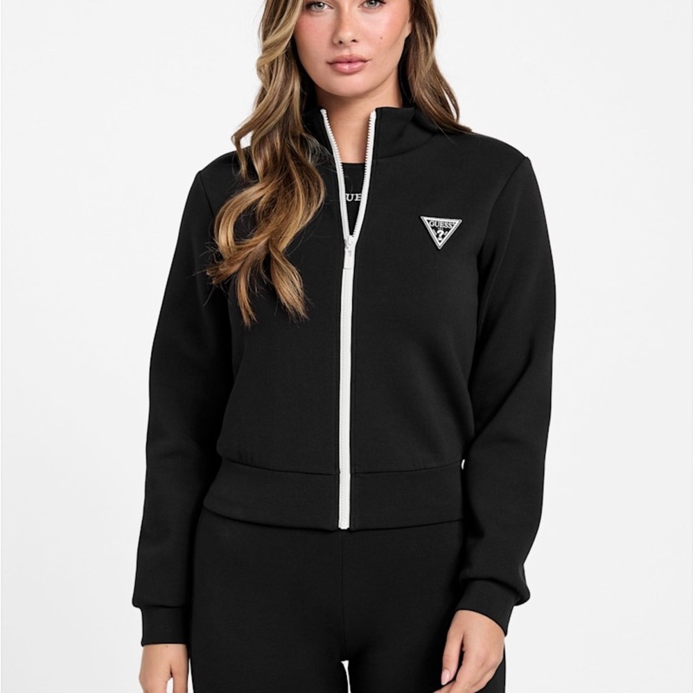 Guess Black Zip-Up Sweatshirt originally $89